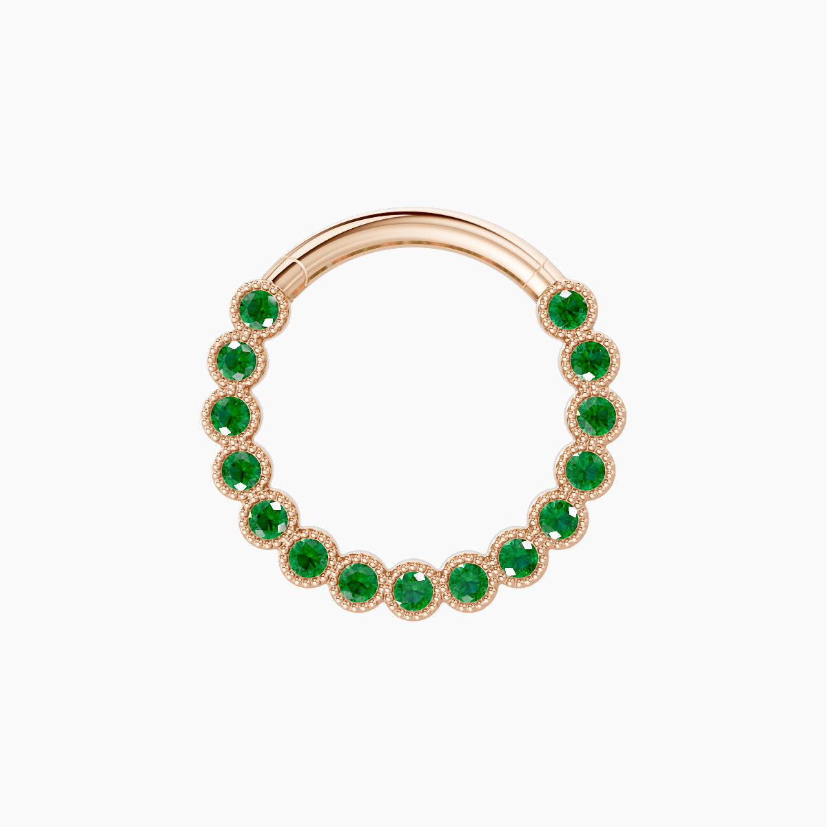 Naya | 18k Rose Gold 9.5 mm Emerald Daith Piercing