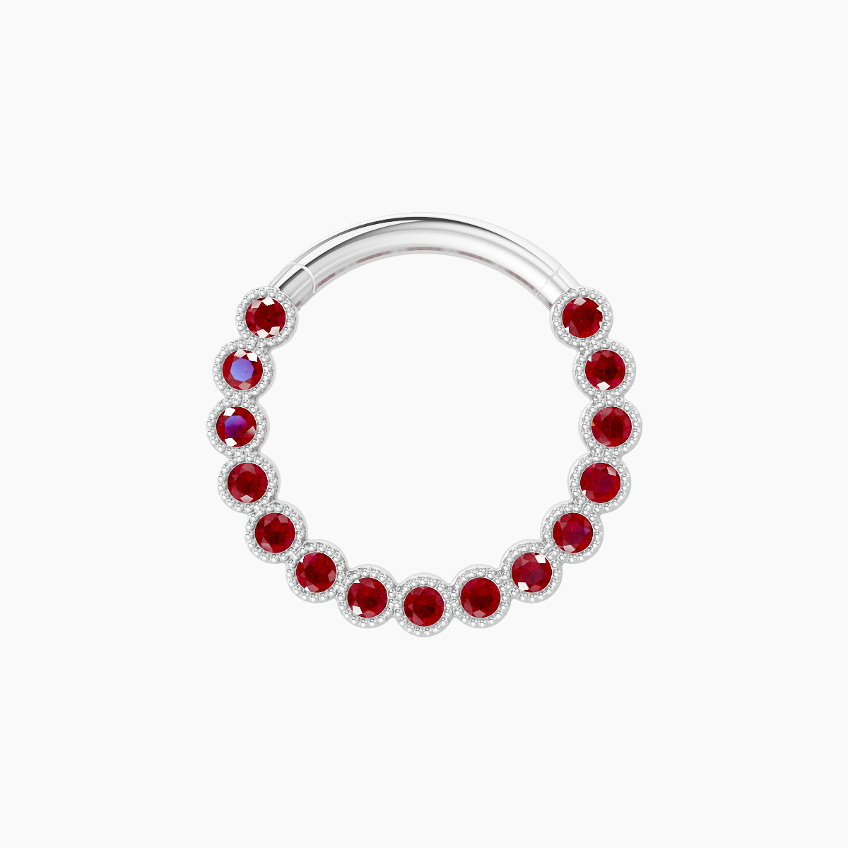 Naya | 18k White Gold 9.5 mm Ruby Daith Piercing