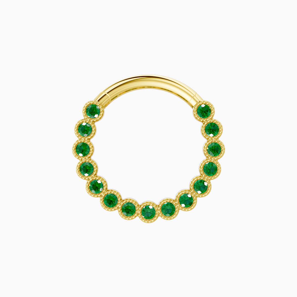 Naya | 18k Yellow Gold 9.5 mm Emerald Daith Piercing