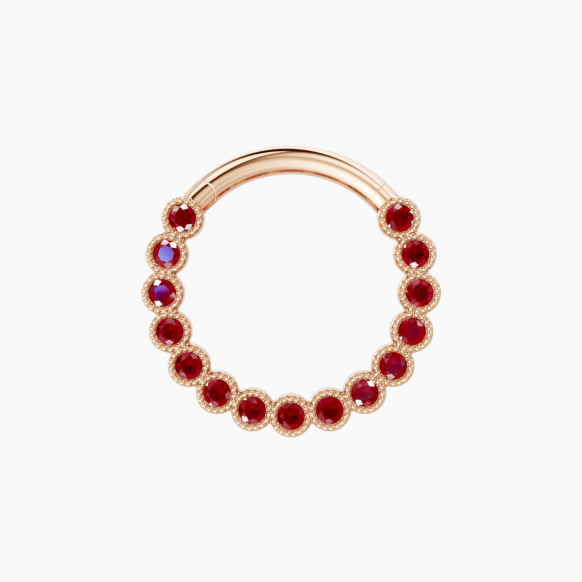 Naya | 18k Rose Gold 9.5 mm Ruby Septum Piercing