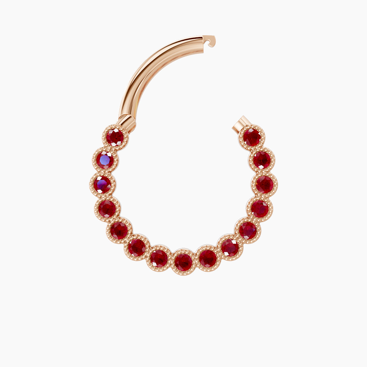 Naya | 18k Rose Gold 9.5 mm Ruby Septum Piercing