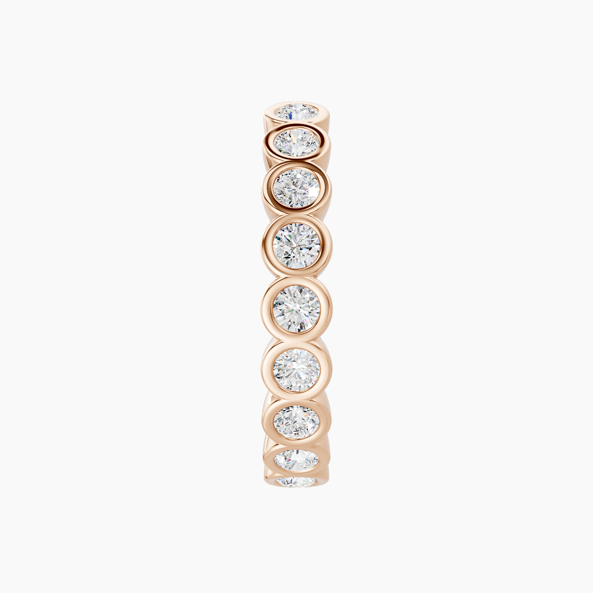 Neith | 18k Rose Gold 11 mm Diamond Hoop Piercing