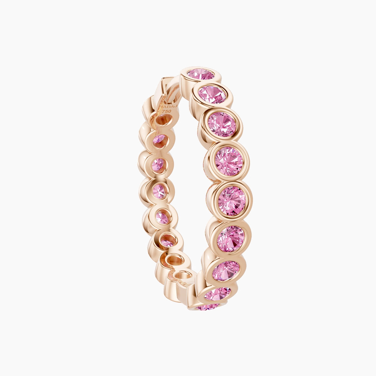 Neith | 18k Rose Gold 11 mm Pink Sapphire Hoop Piercing