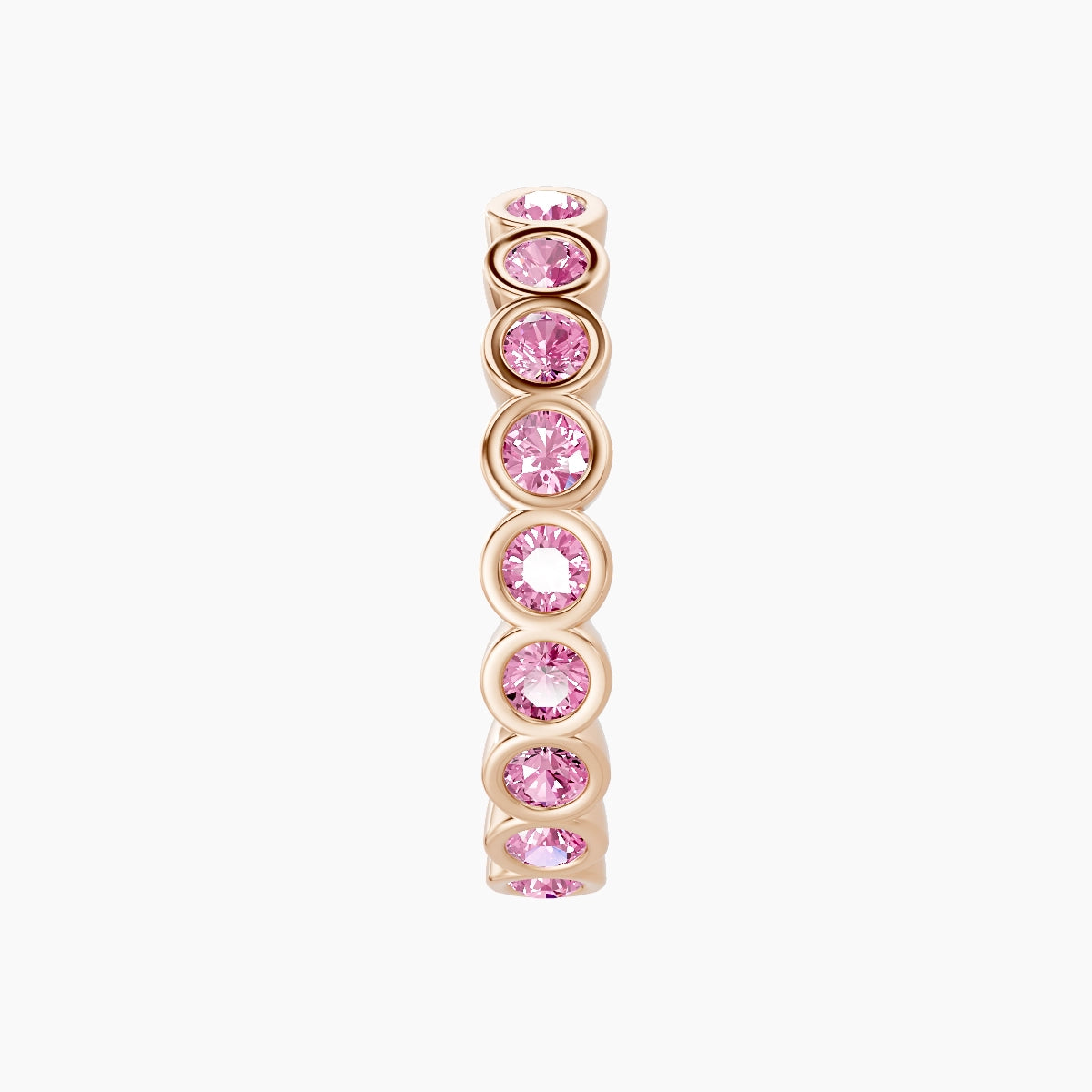 Neith | 18k Rose Gold 11 mm Pink Sapphire Hoop Piercing