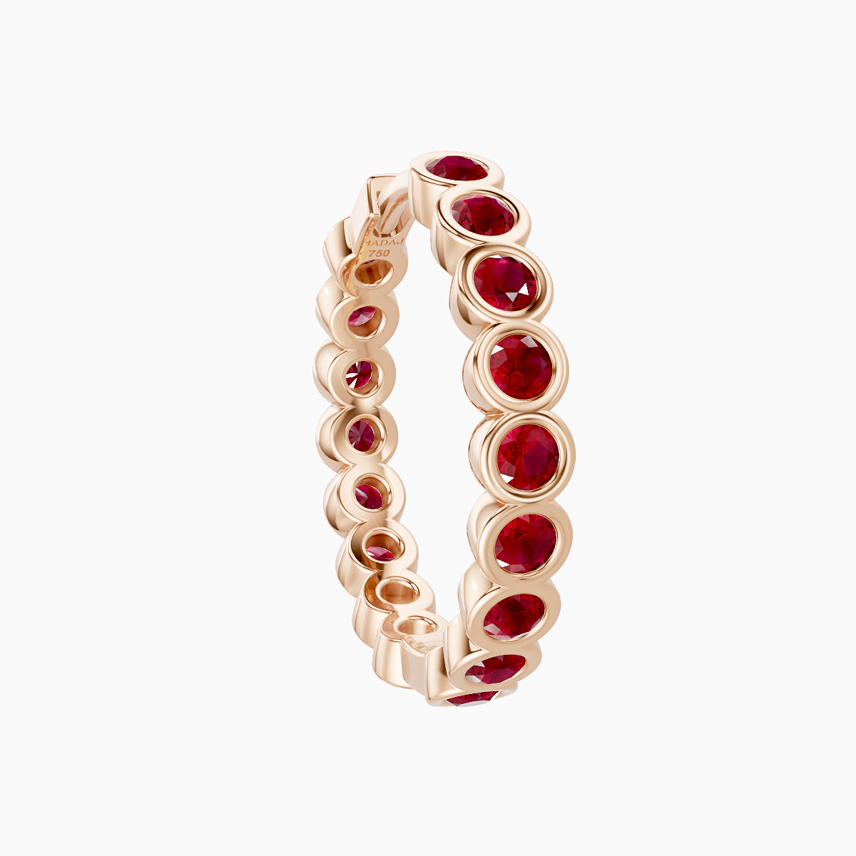 Neith | 18k Rose Gold 11 mm Ruby Hoop Piercing