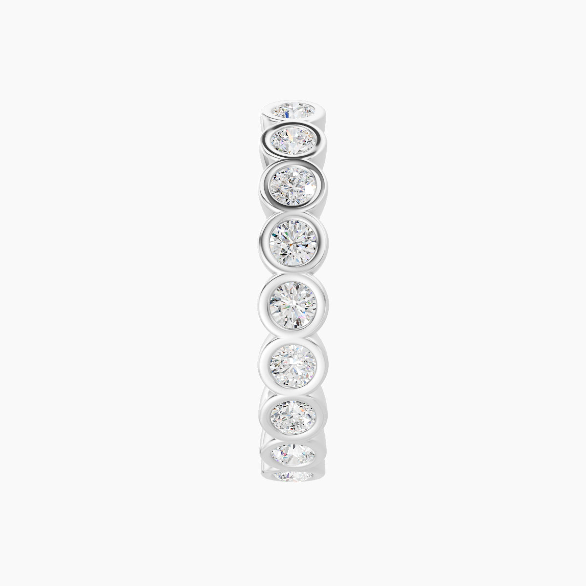 Neith | 18k White Gold 11 mm Diamond Hoop Piercing