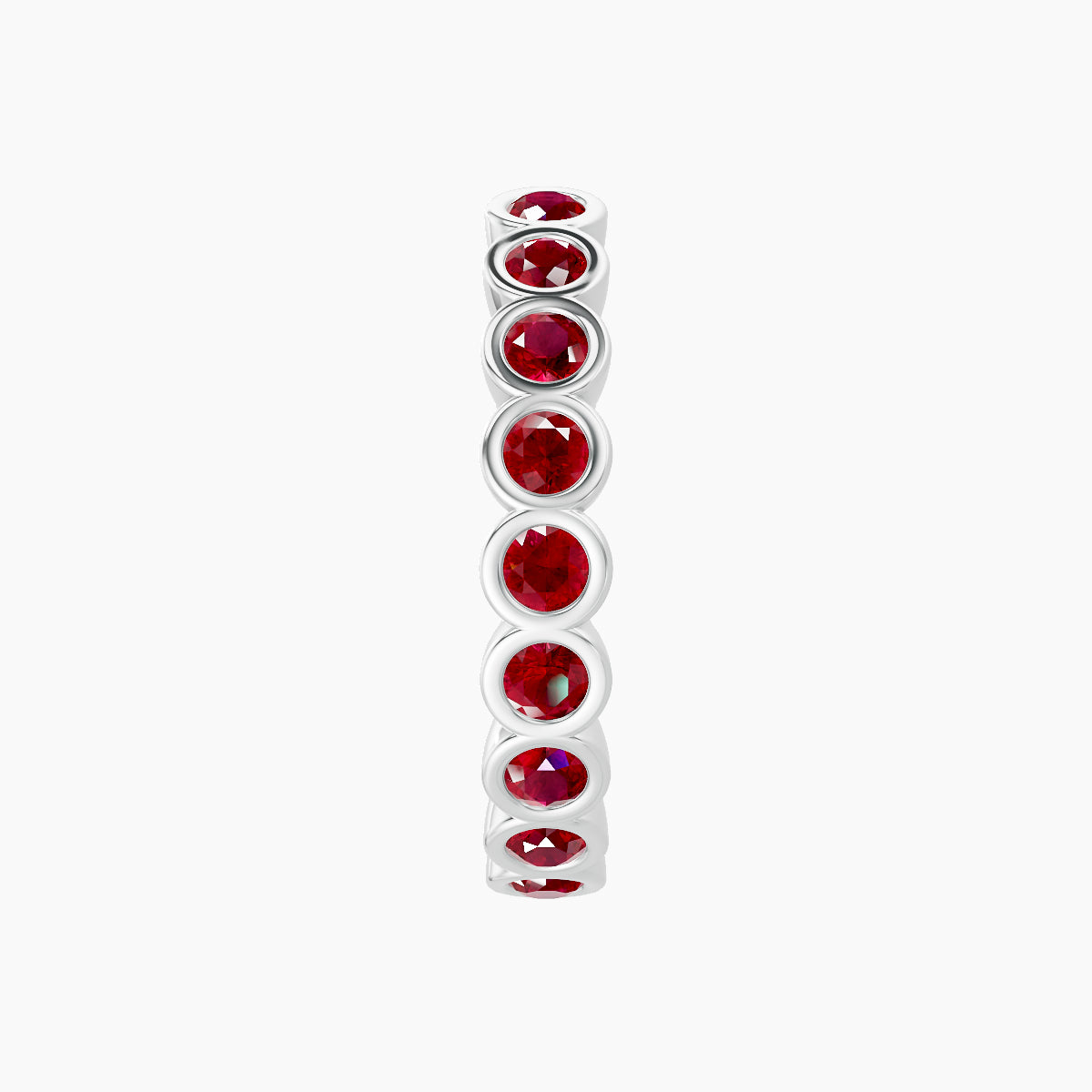 Neith | 18k White Gold 11 mm Ruby Hoop Piercing