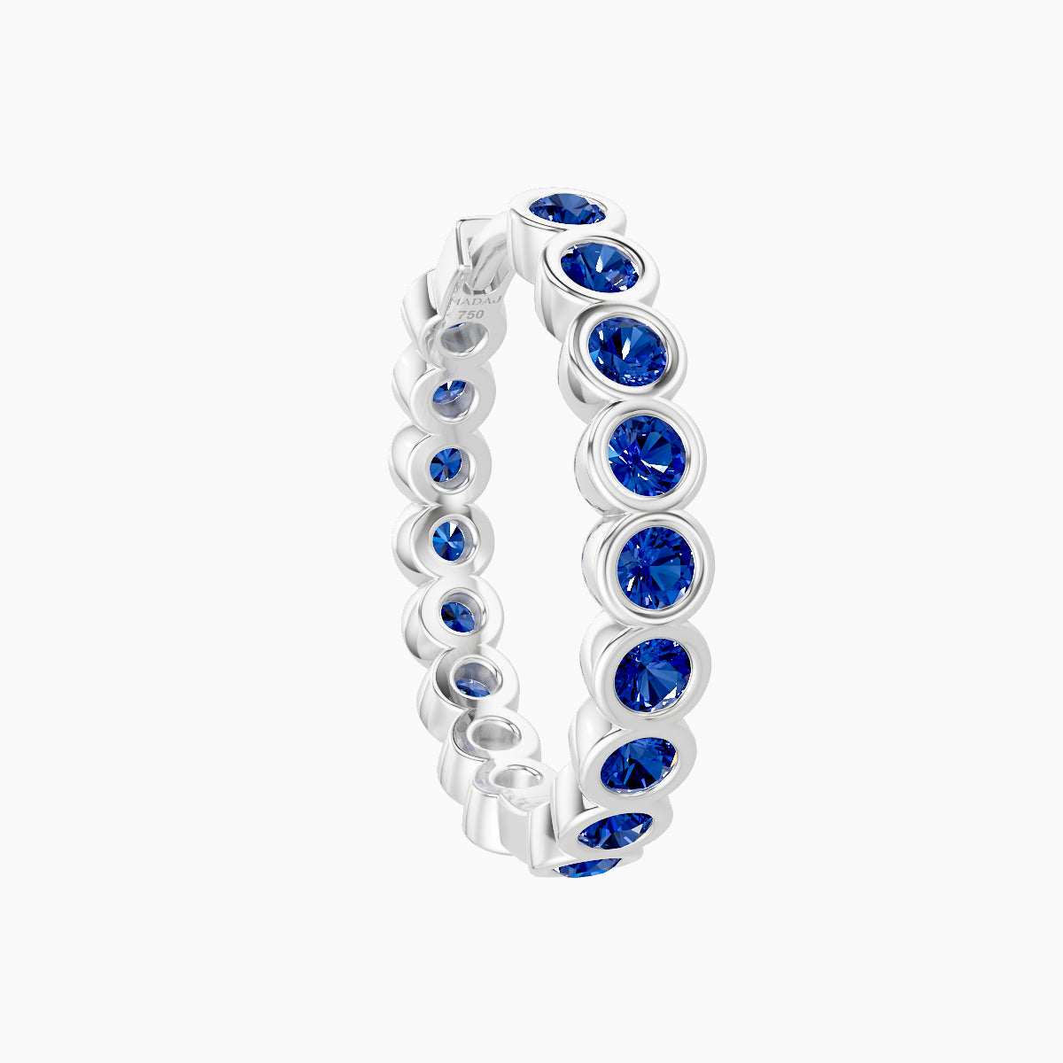 Neith | 18k White Gold 11 mm Sapphire Hoop Piercing