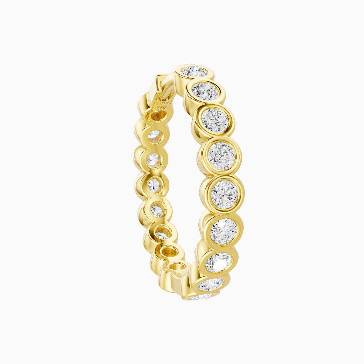 Neith | 18k Yellow Gold 11 mm Diamond Hoop Piercing