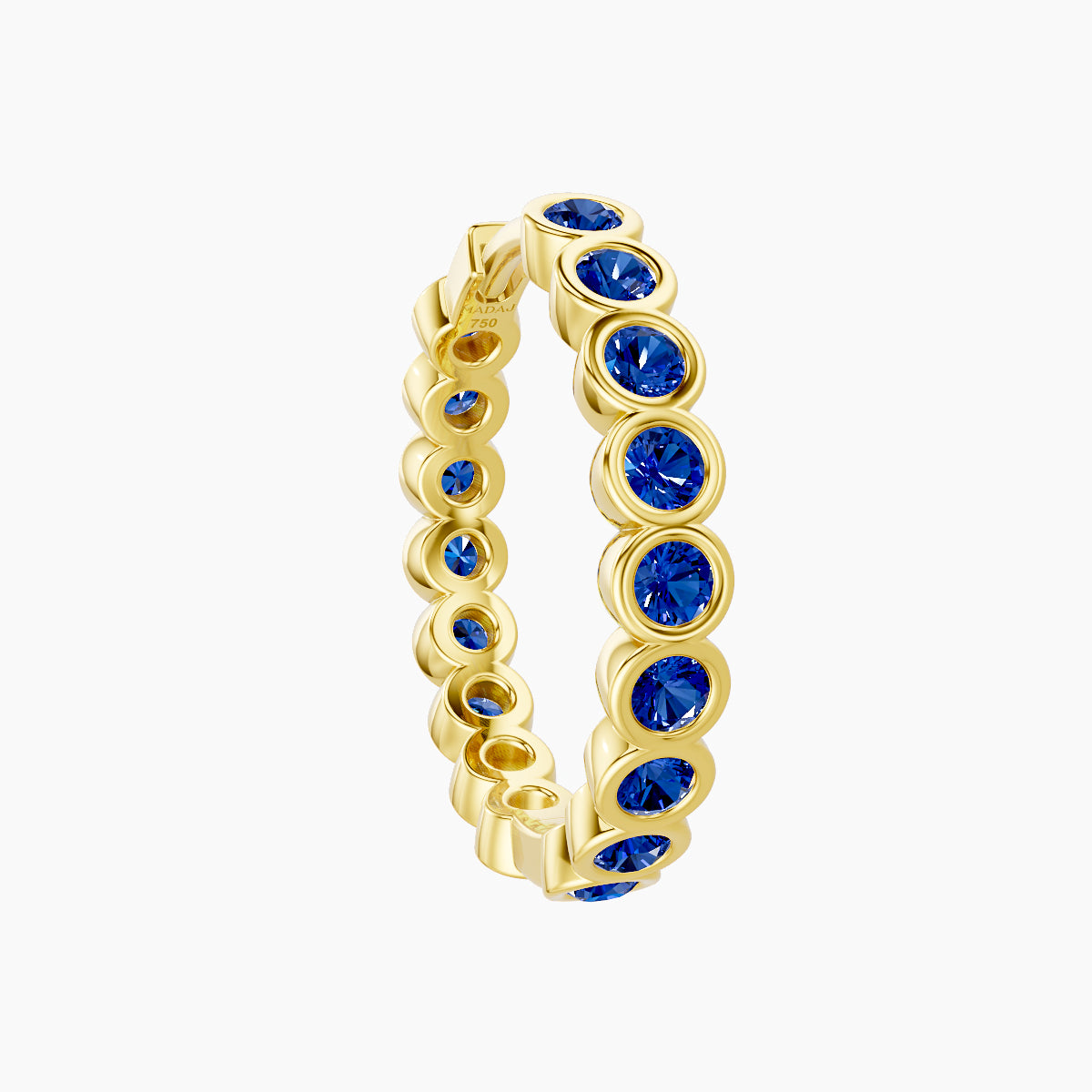 Neith | 18k Yellow Gold 11 mm Sapphire Hoop Piercing