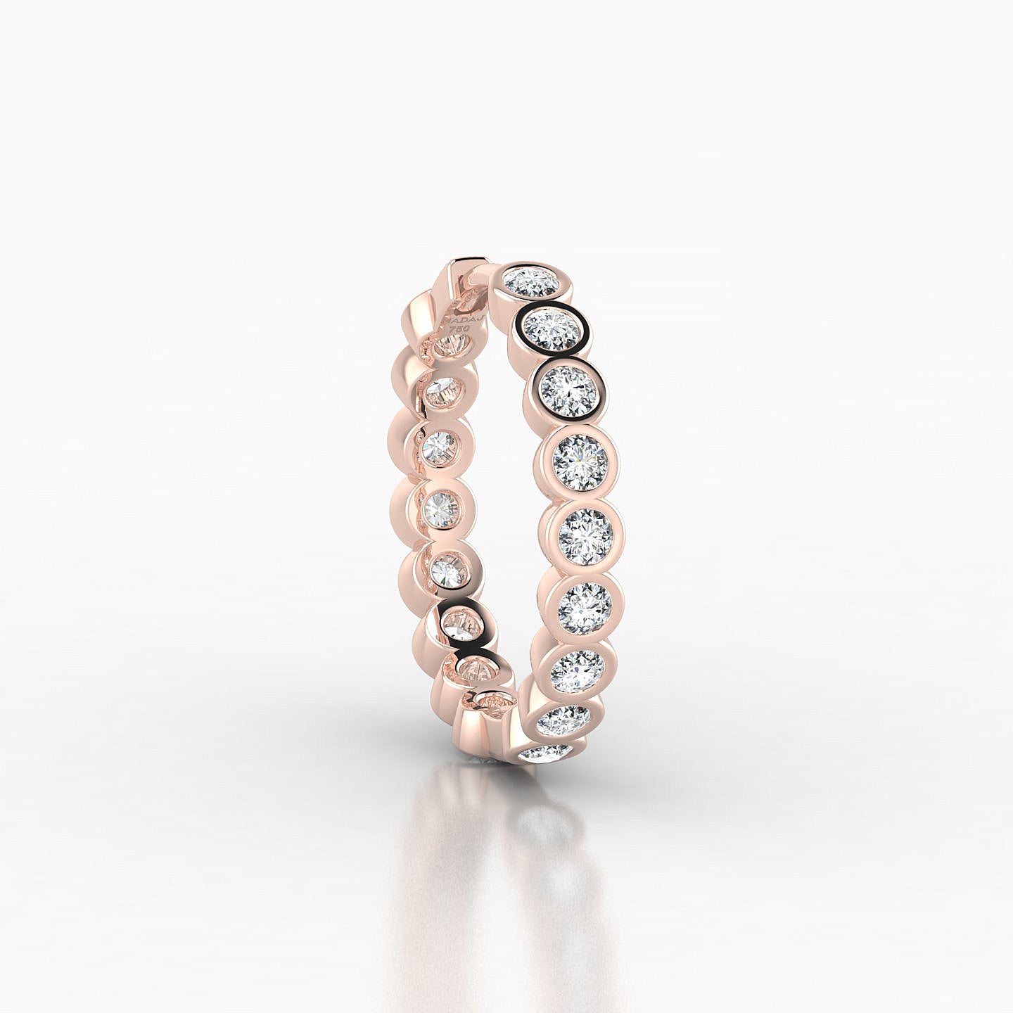 Neith | 18k Rose Gold 11 mm Diamond Hoop Piercing