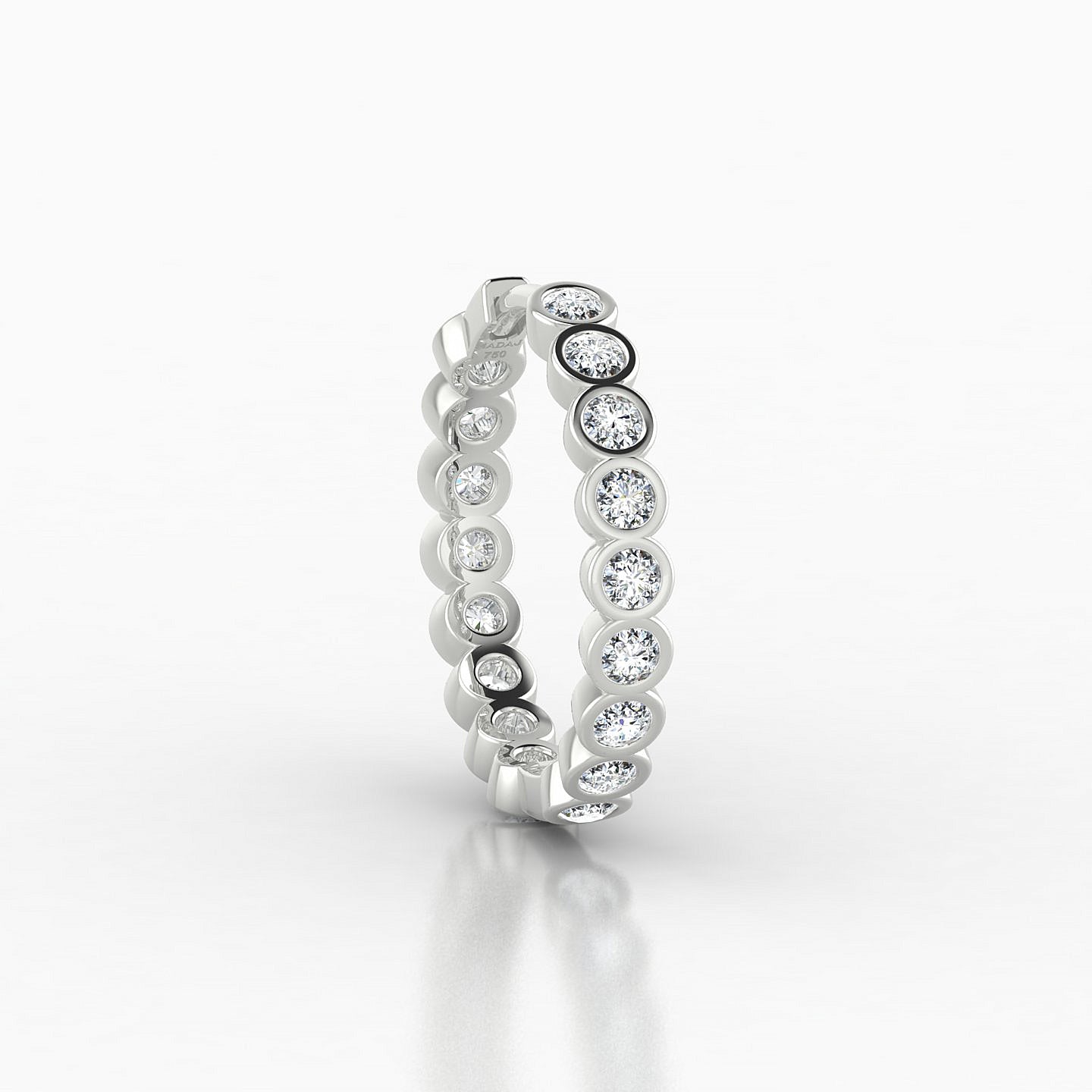 Neith | 18k White Gold 11 mm Diamond Hoop Piercing