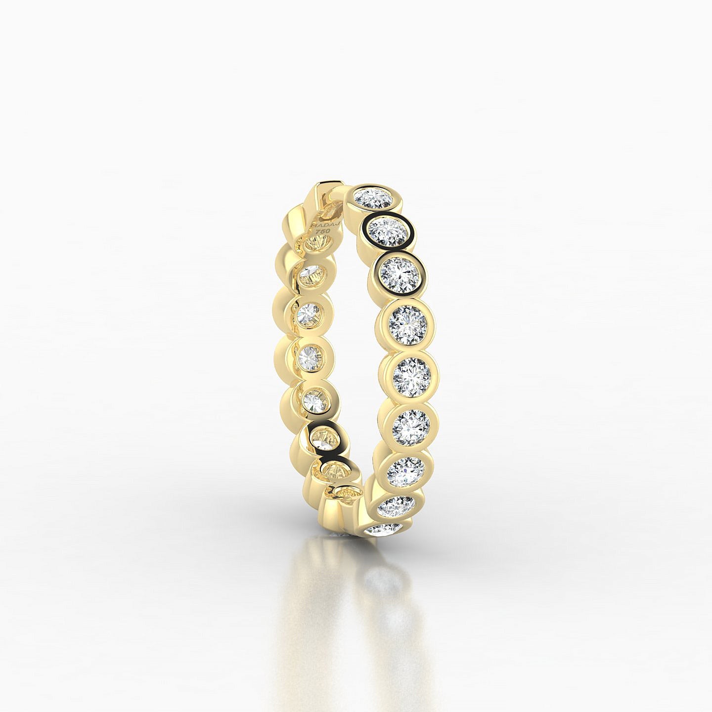 Neith | 18k Yellow Gold 11 mm Diamond Hoop Piercing