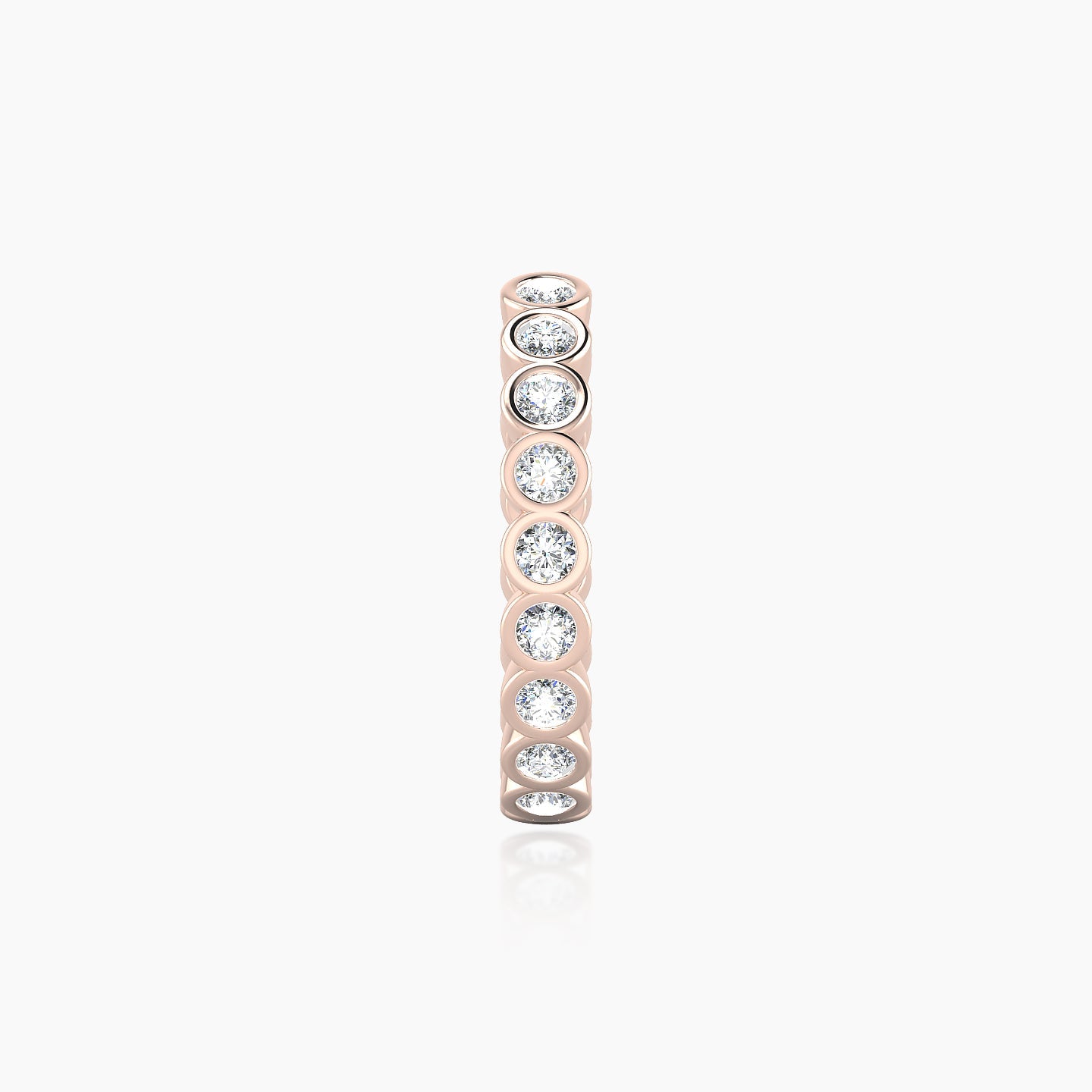 Neith | 18k Rose Gold 11 mm Diamond Hoop Piercing