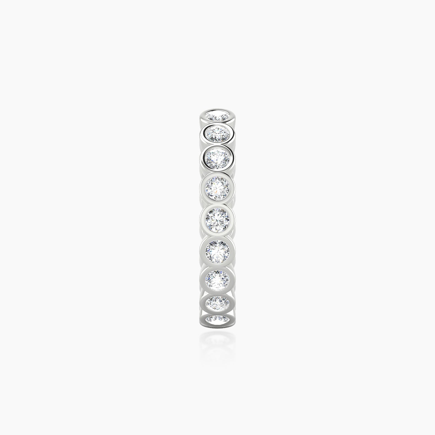 Neith | 18k White Gold 11 mm Diamond Hoop Piercing