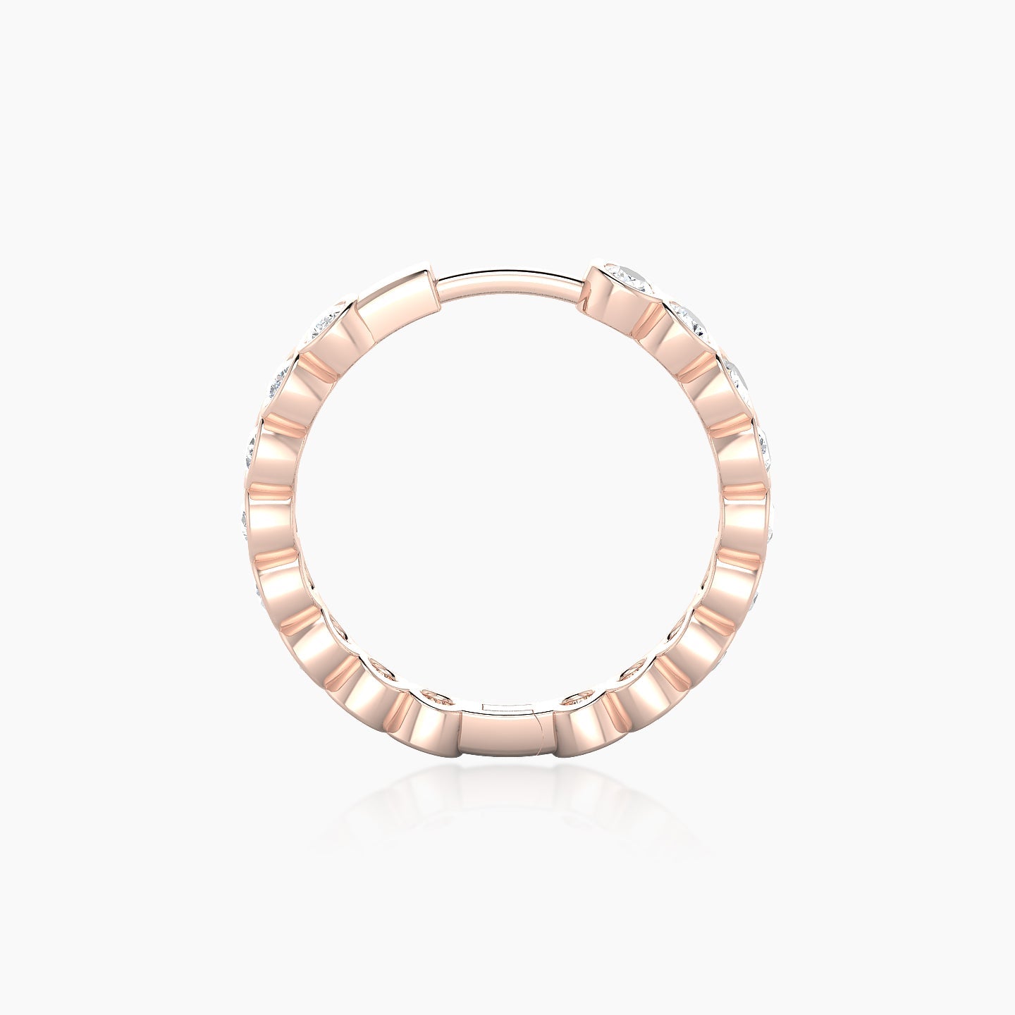 Neith | 18k Rose Gold 11 mm Diamond Hoop Piercing