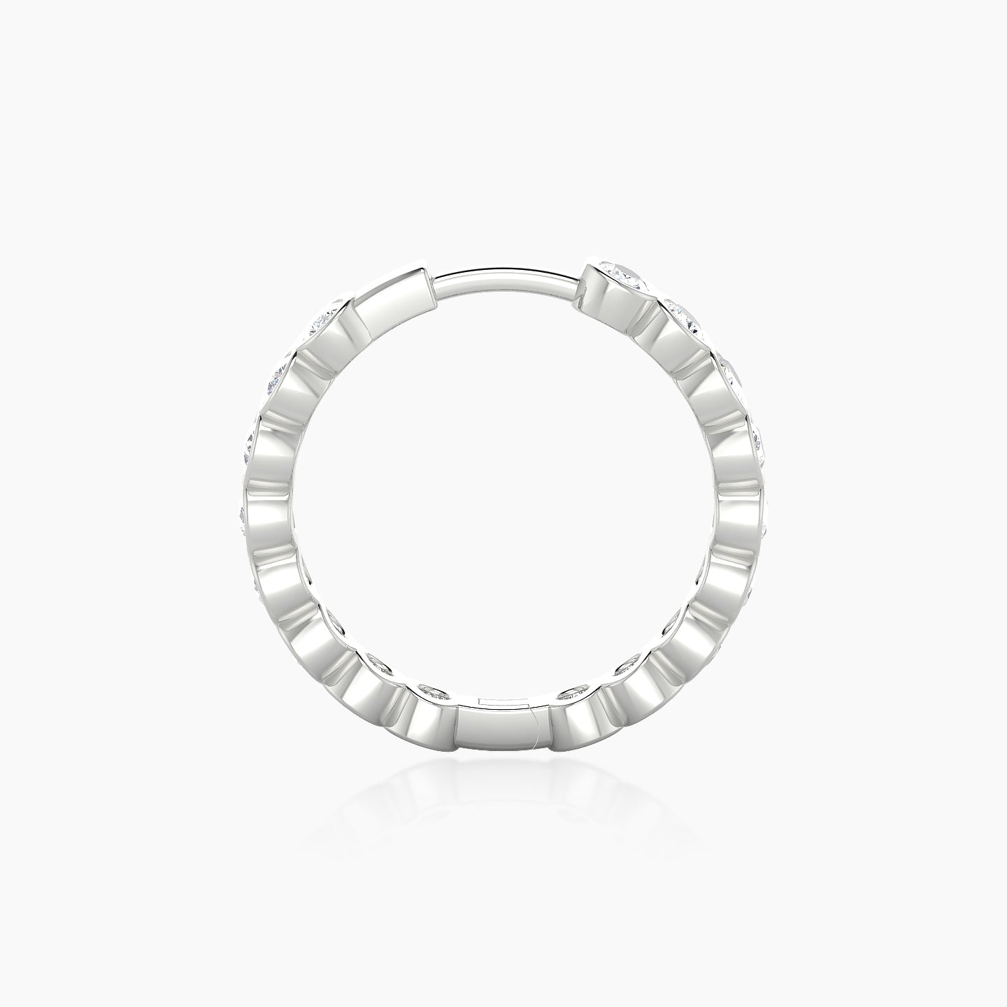 Neith | 18k White Gold 11 mm Diamond Hoop Piercing