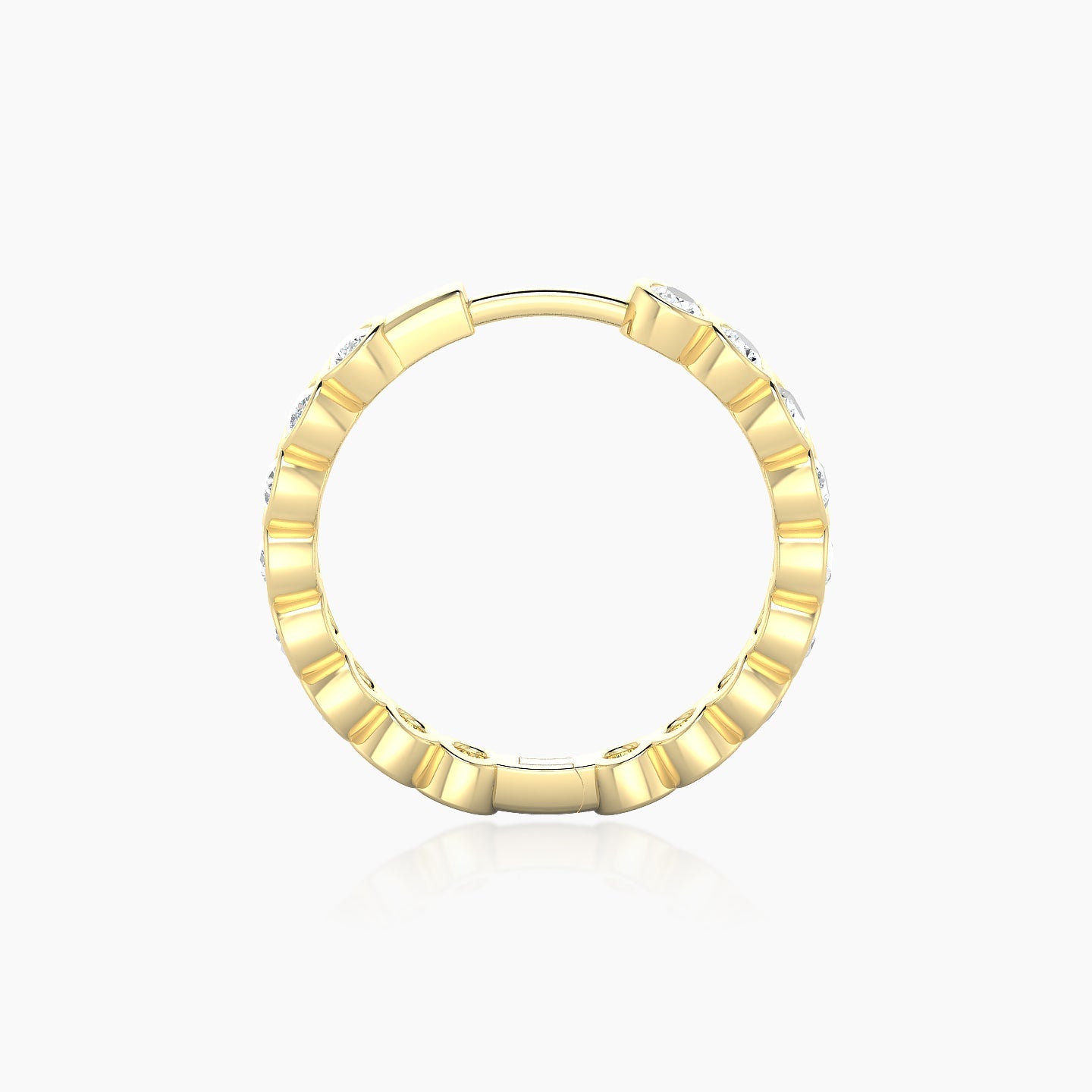 Neith | 18k Yellow Gold 11 mm Diamond Hoop Piercing