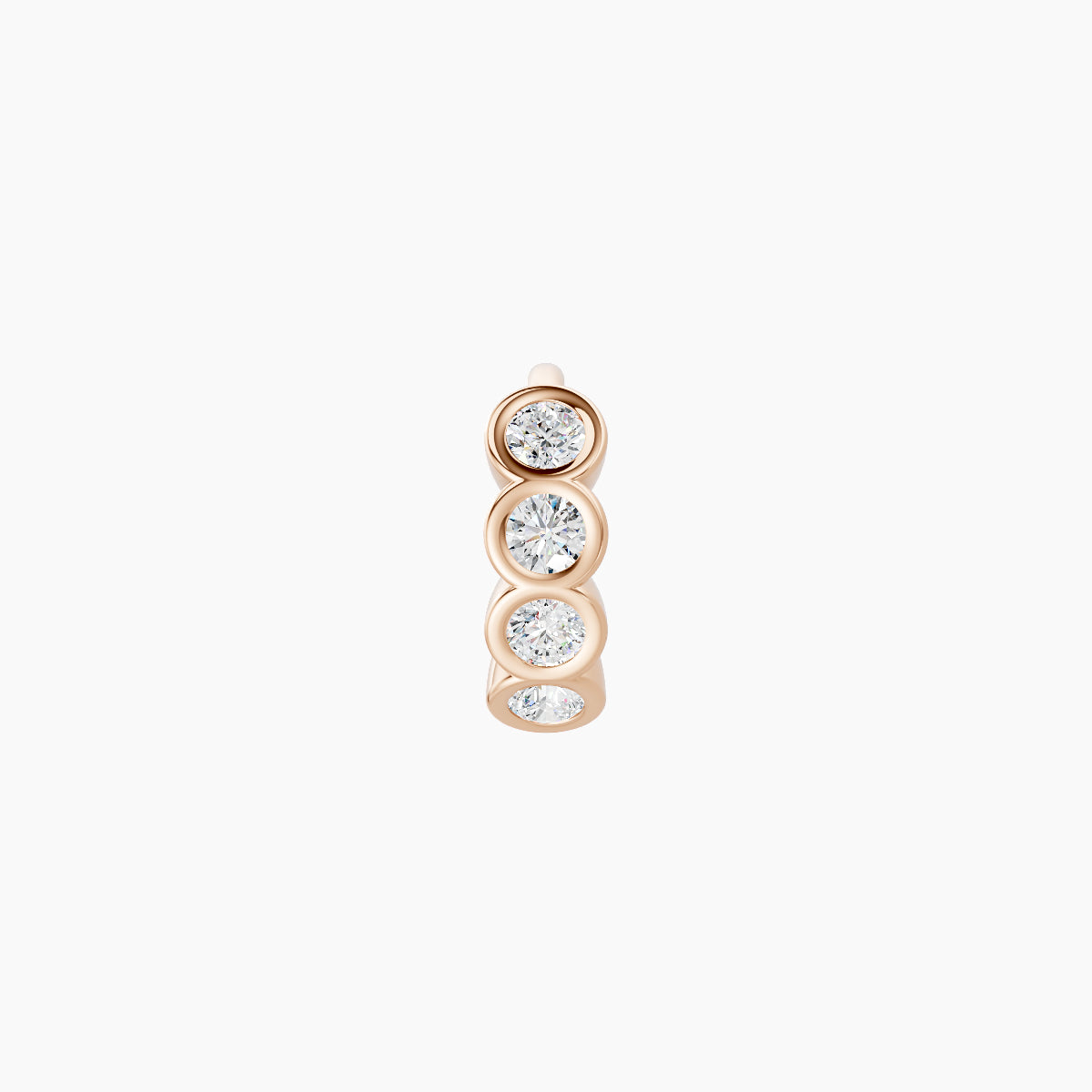 Neith | 18k Rose Gold 5 mm Diamond Hoop Piercing