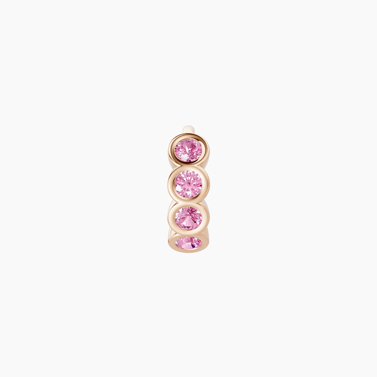 Neith | 18k Rose Gold 5 mm Pink Sapphire Hoop Piercing