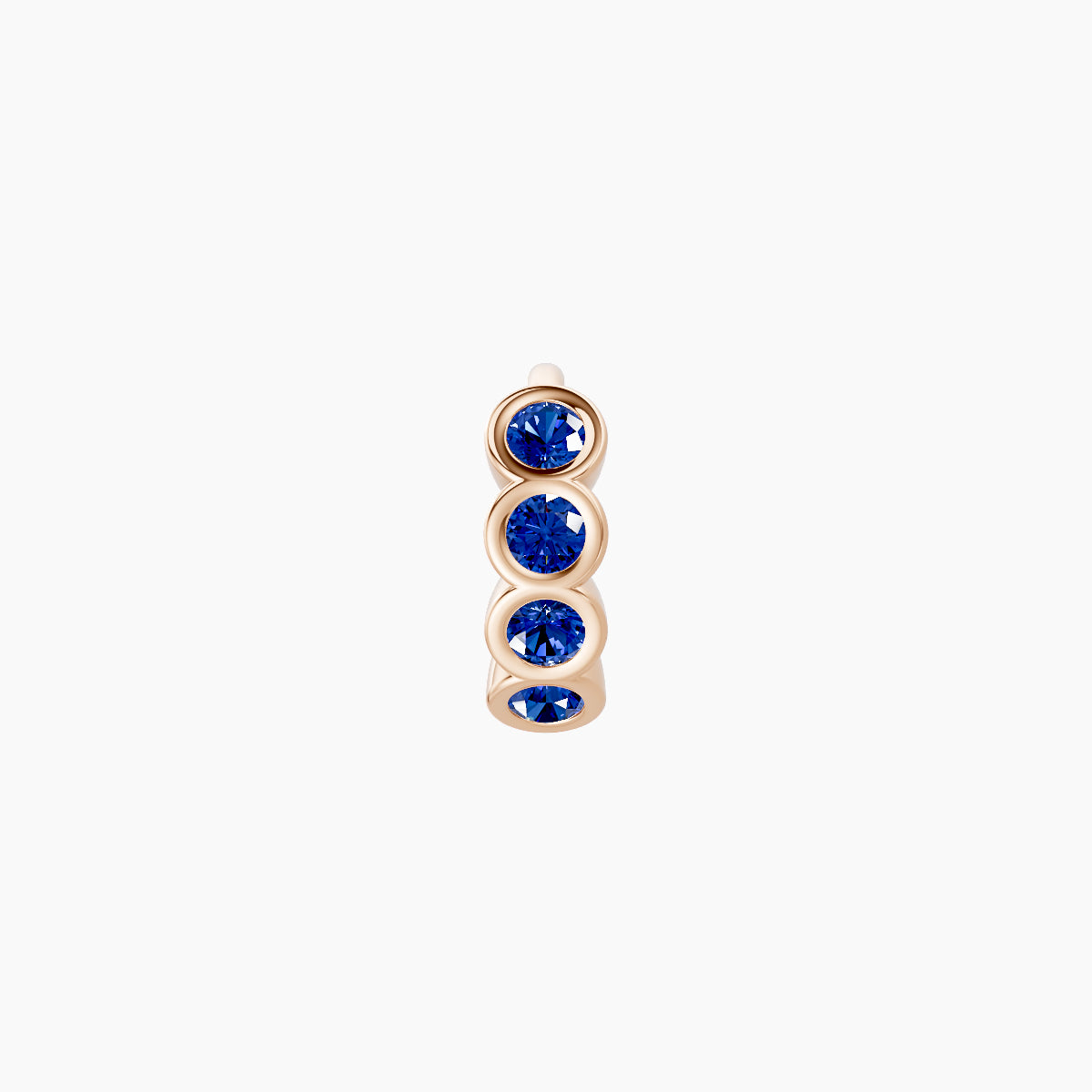 Neith | 18k Rose Gold 5 mm Sapphire Hoop Piercing