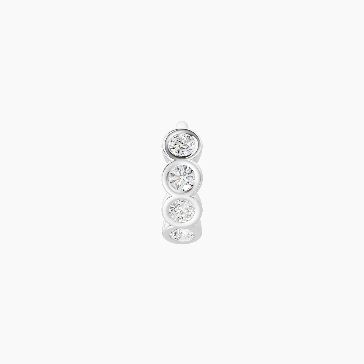 Neith | 18k White Gold 5 mm Diamond Hoop Piercing