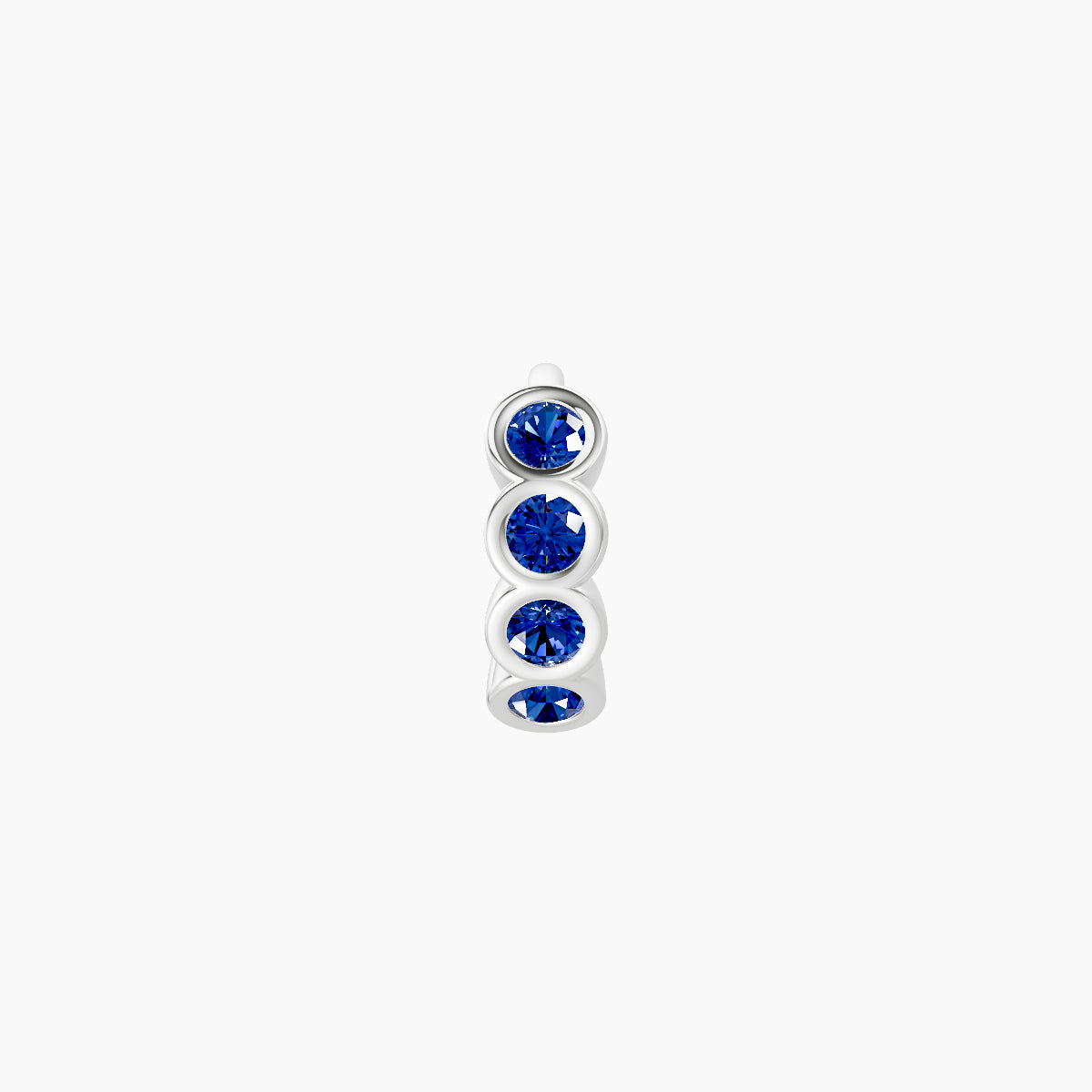 Neith | 18k White Gold 5 mm Sapphire Hoop Piercing