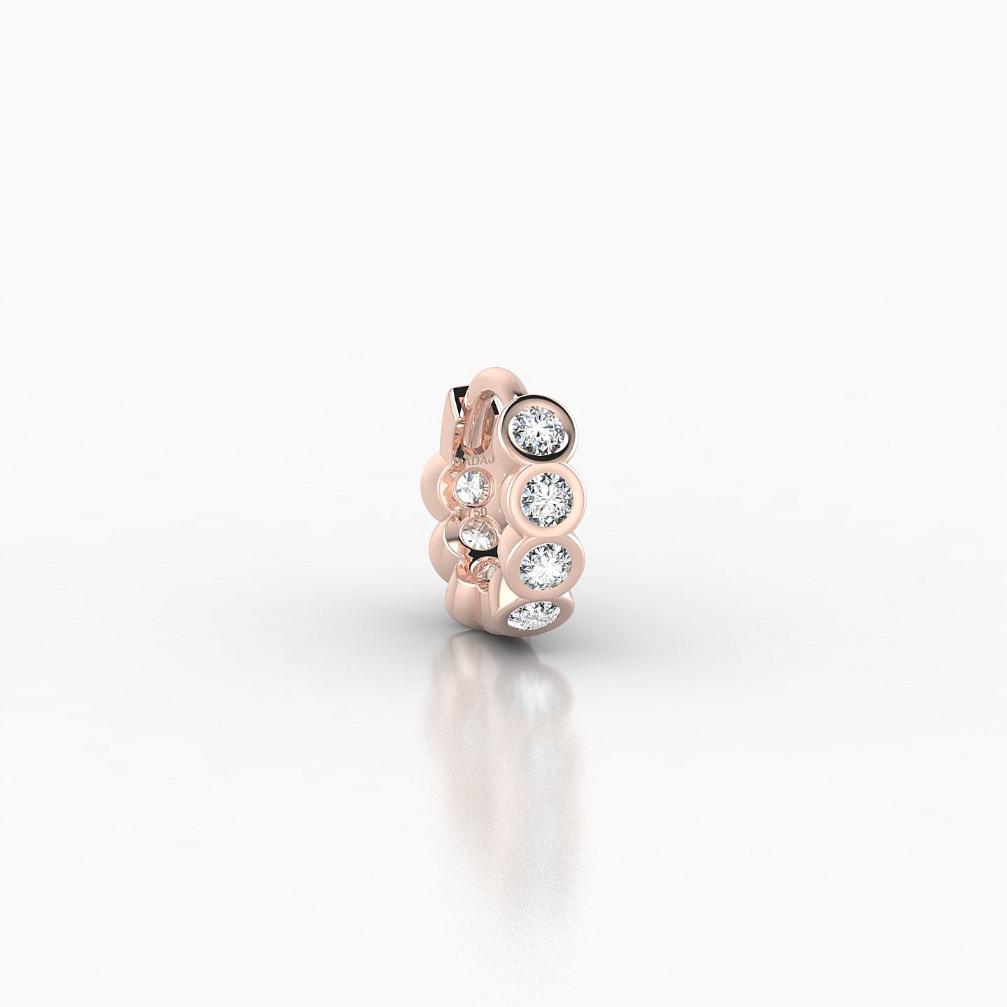 Neith | 18k Rose Gold 5 mm Diamond Hoop Piercing