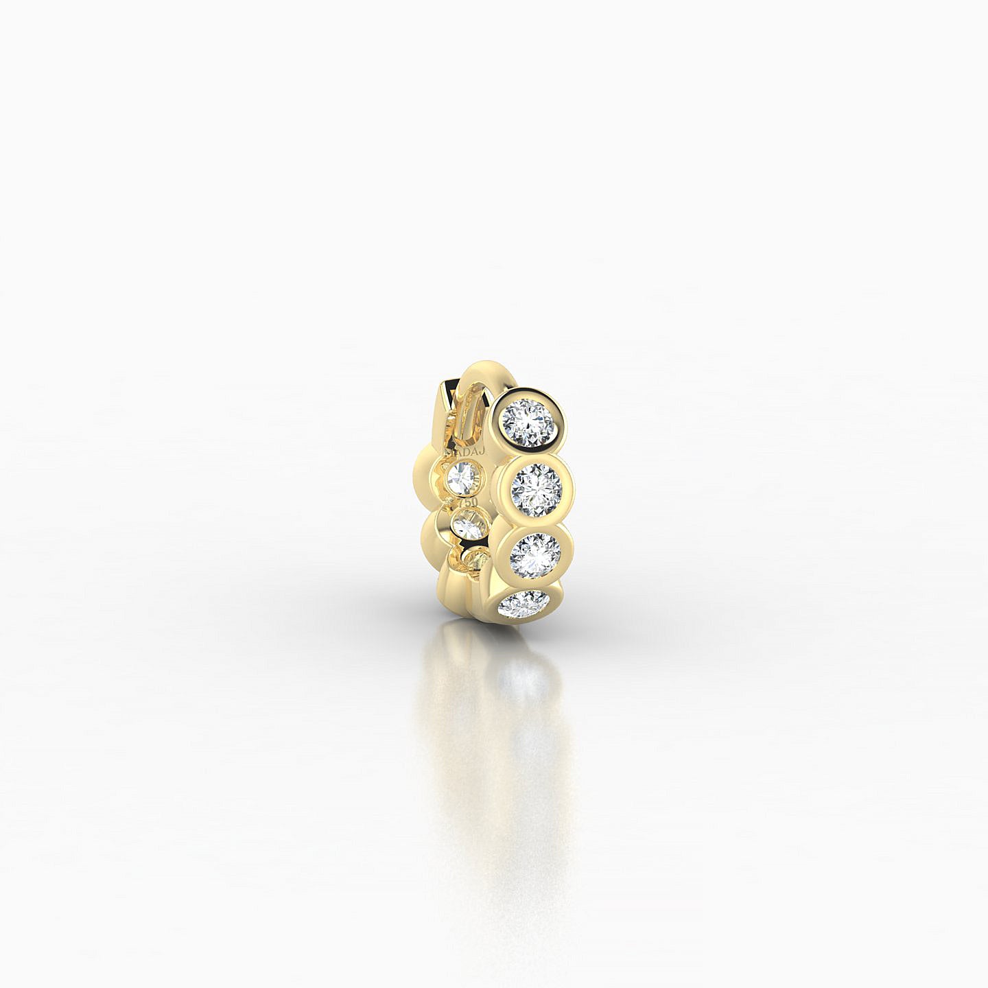 Neith | 18k Yellow Gold 5 mm Diamond Hoop Piercing