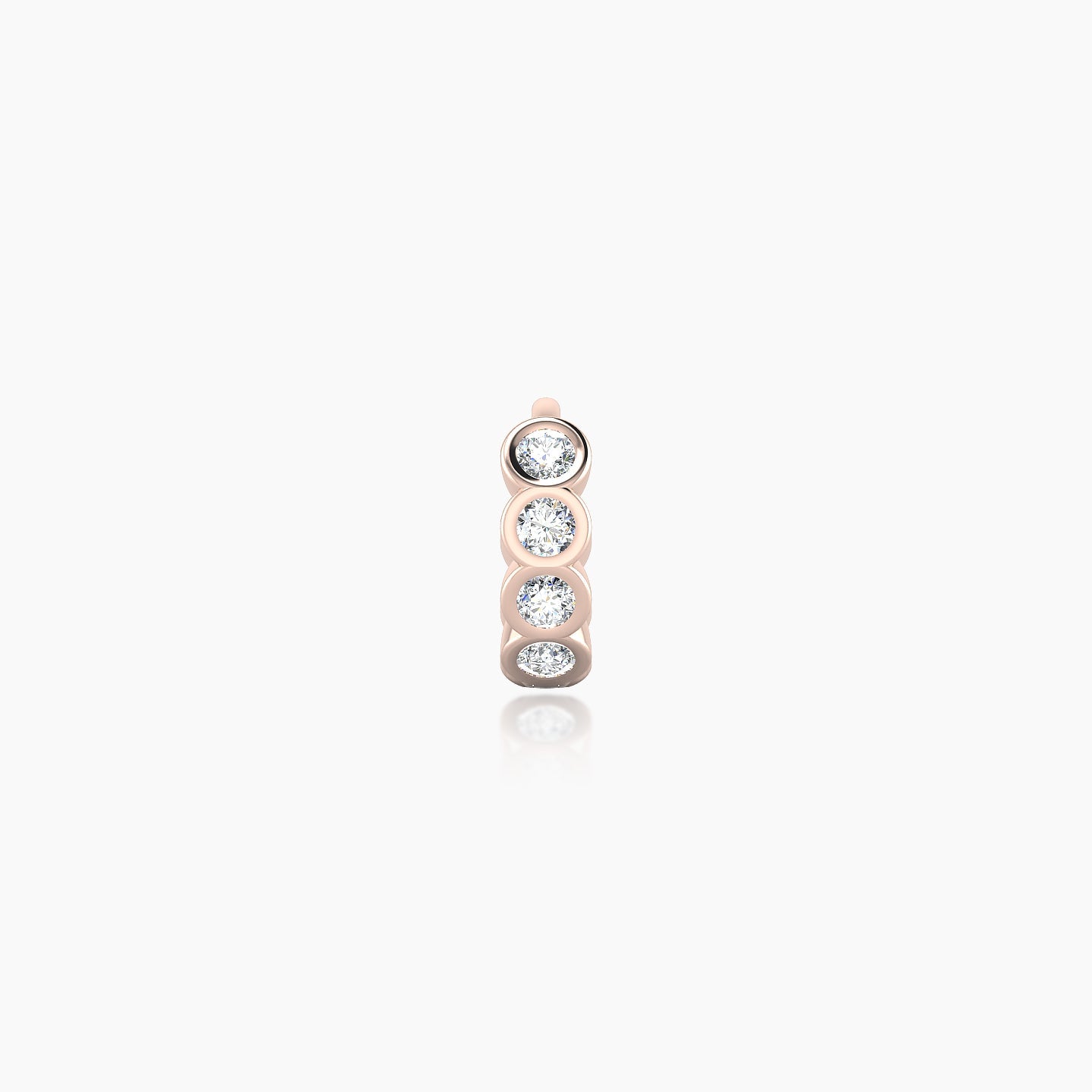 Neith | 18k Rose Gold 5 mm Diamond Hoop Piercing