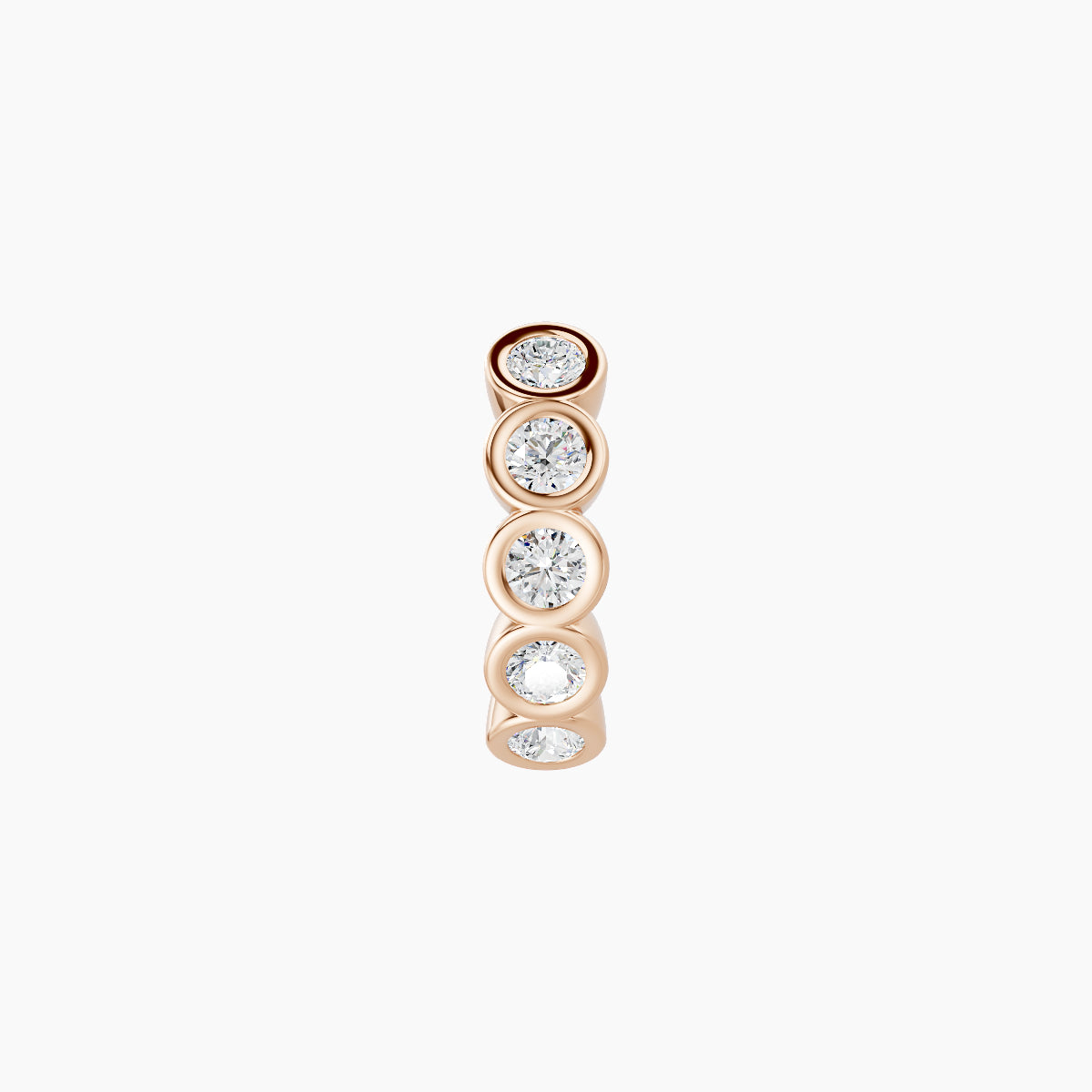 Neith | 18k Rose Gold 6.5 mm Diamond Hoop Piercing