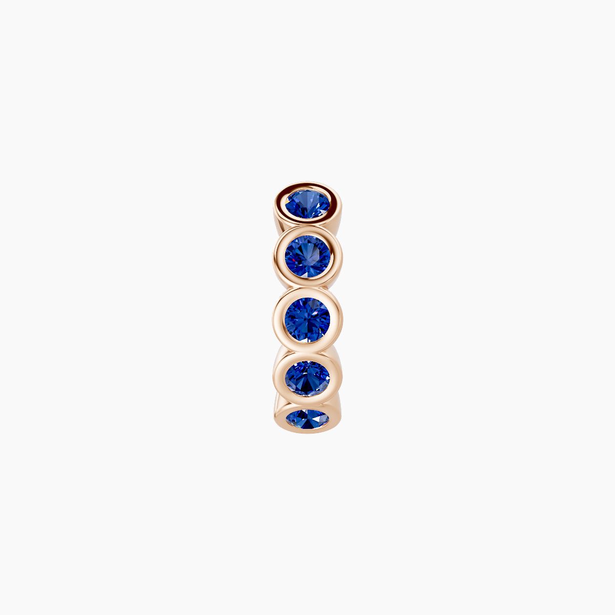 Neith | 18k Rose Gold 6.5 mm Sapphire Hoop Piercing