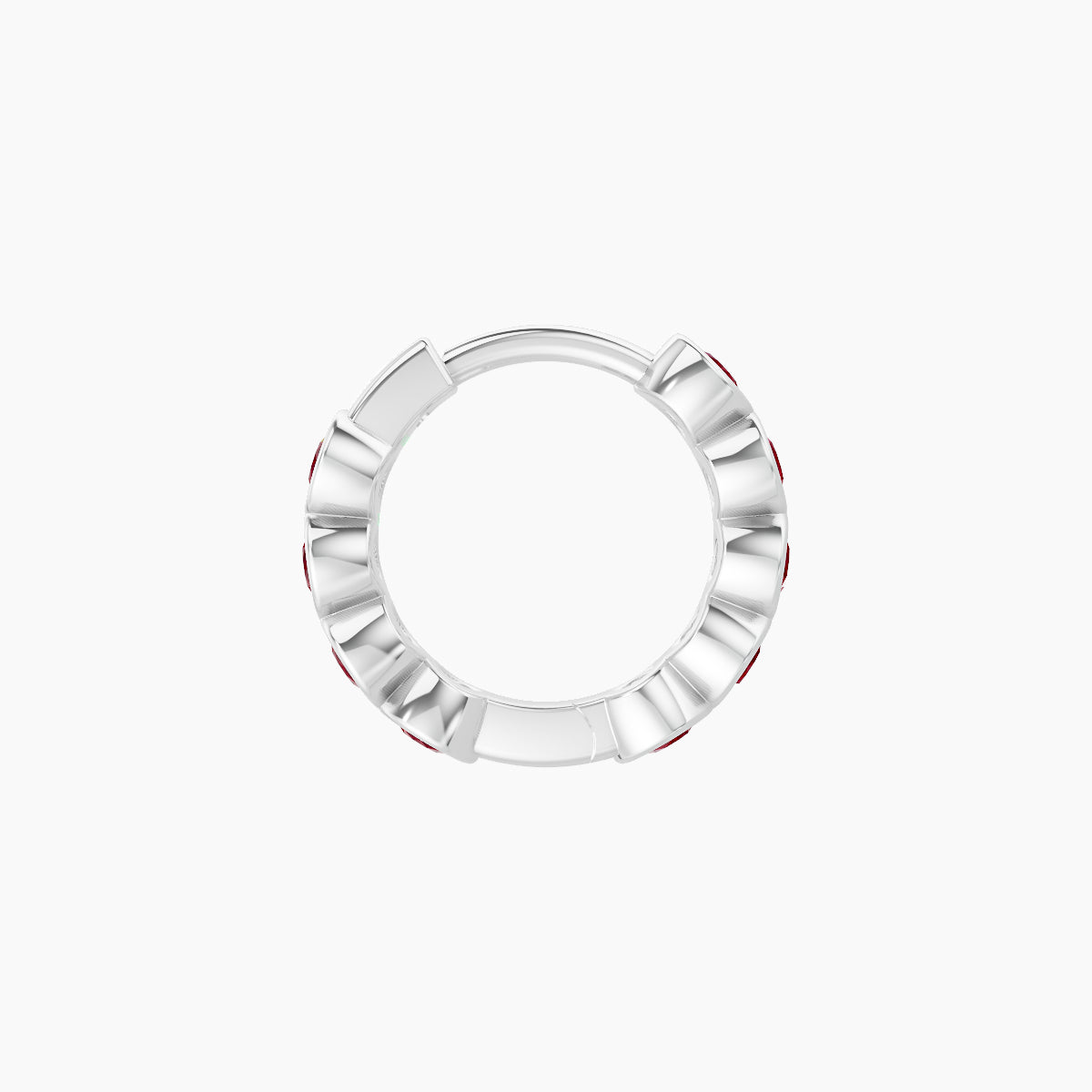 Neith | 18k White Gold 6.5 mm Ruby Hoop Piercing