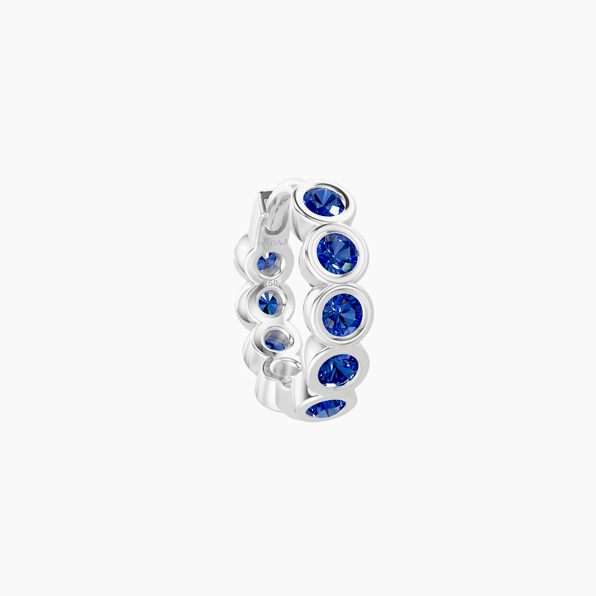 Neith | 18k White Gold 6.5 mm Sapphire Hoop Piercing
