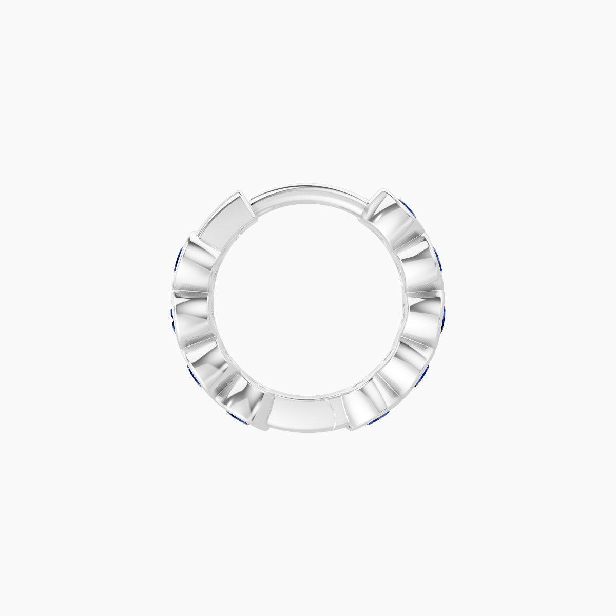 Neith | 18k White Gold 6.5 mm Sapphire Hoop Piercing