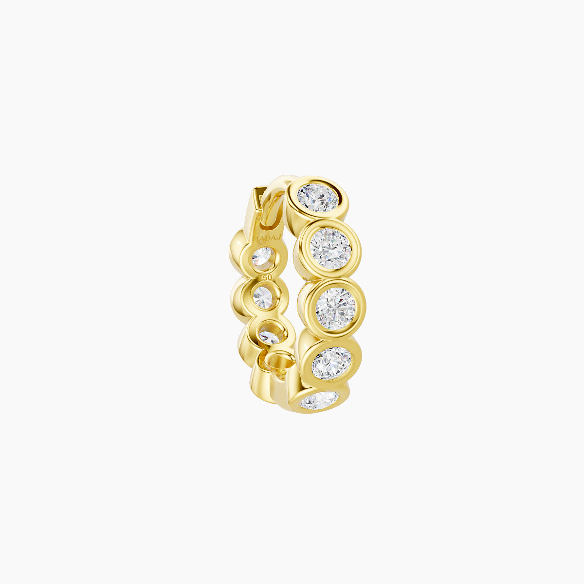 Neith | 18k Yellow Gold 6.5 mm Diamond Hoop Piercing