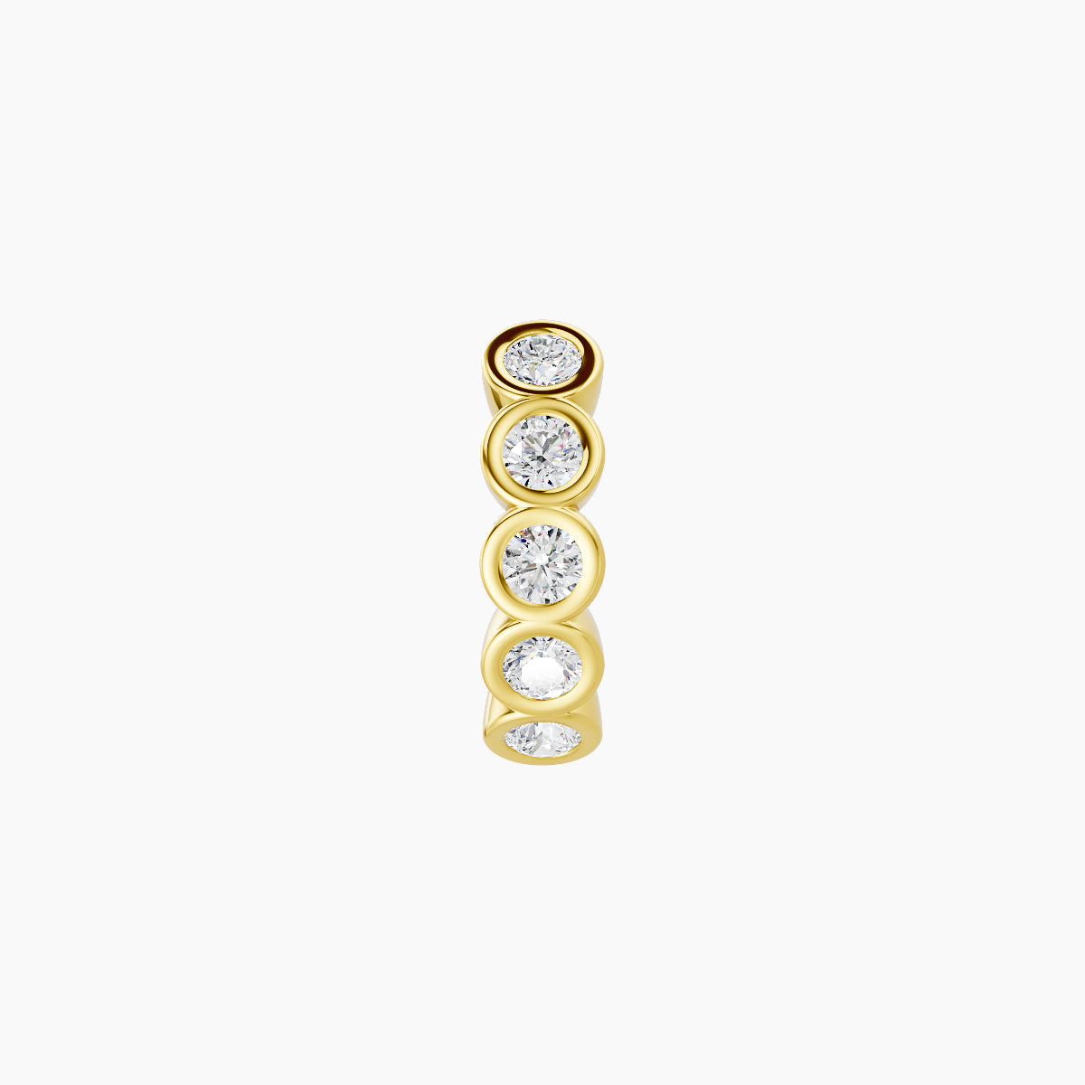 Neith | 18k Yellow Gold 6.5 mm Diamond Hoop Piercing