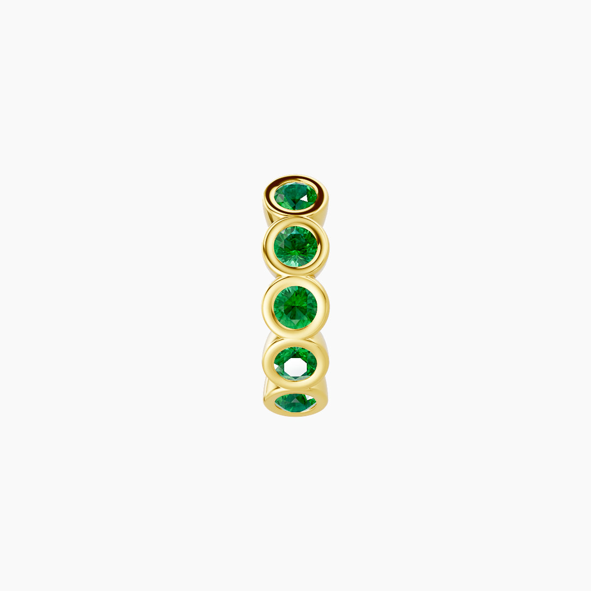 Neith | 18k Yellow Gold 6.5 mm Emerald Hoop Piercing