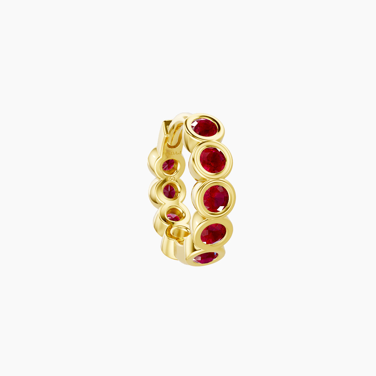 Neith | 18k Yellow Gold 6.5 mm Ruby Hoop Piercing
