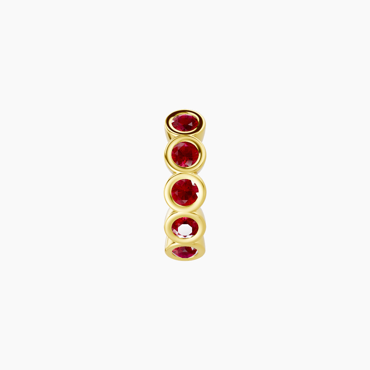Neith | 18k Yellow Gold 6.5 mm Ruby Hoop Piercing