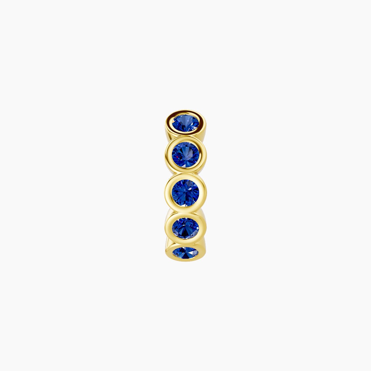 Neith | 18k Yellow Gold 6.5 mm Sapphire Hoop Piercing