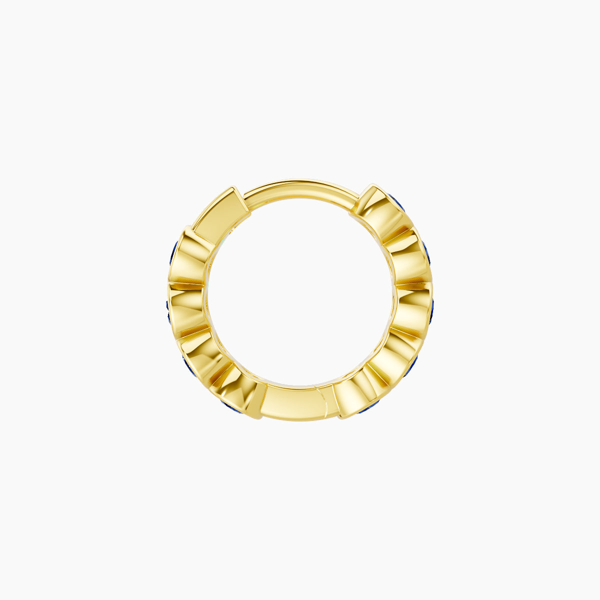 Neith | 18k Yellow Gold 6.5 mm Sapphire Hoop Piercing
