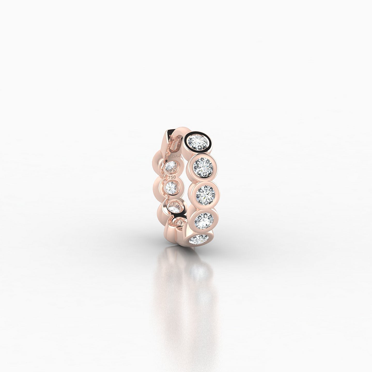 Neith | 18k Rose Gold 6.5 mm Diamond Hoop Piercing