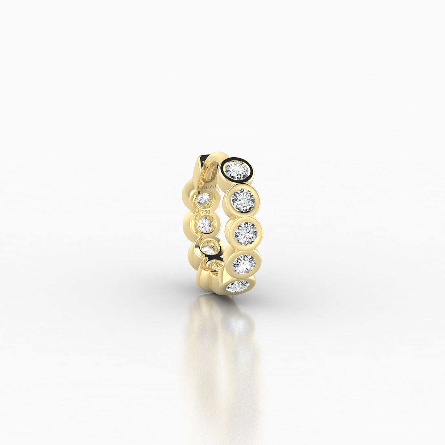 Neith | 18k Yellow Gold 6.5 mm Diamond Hoop Piercing