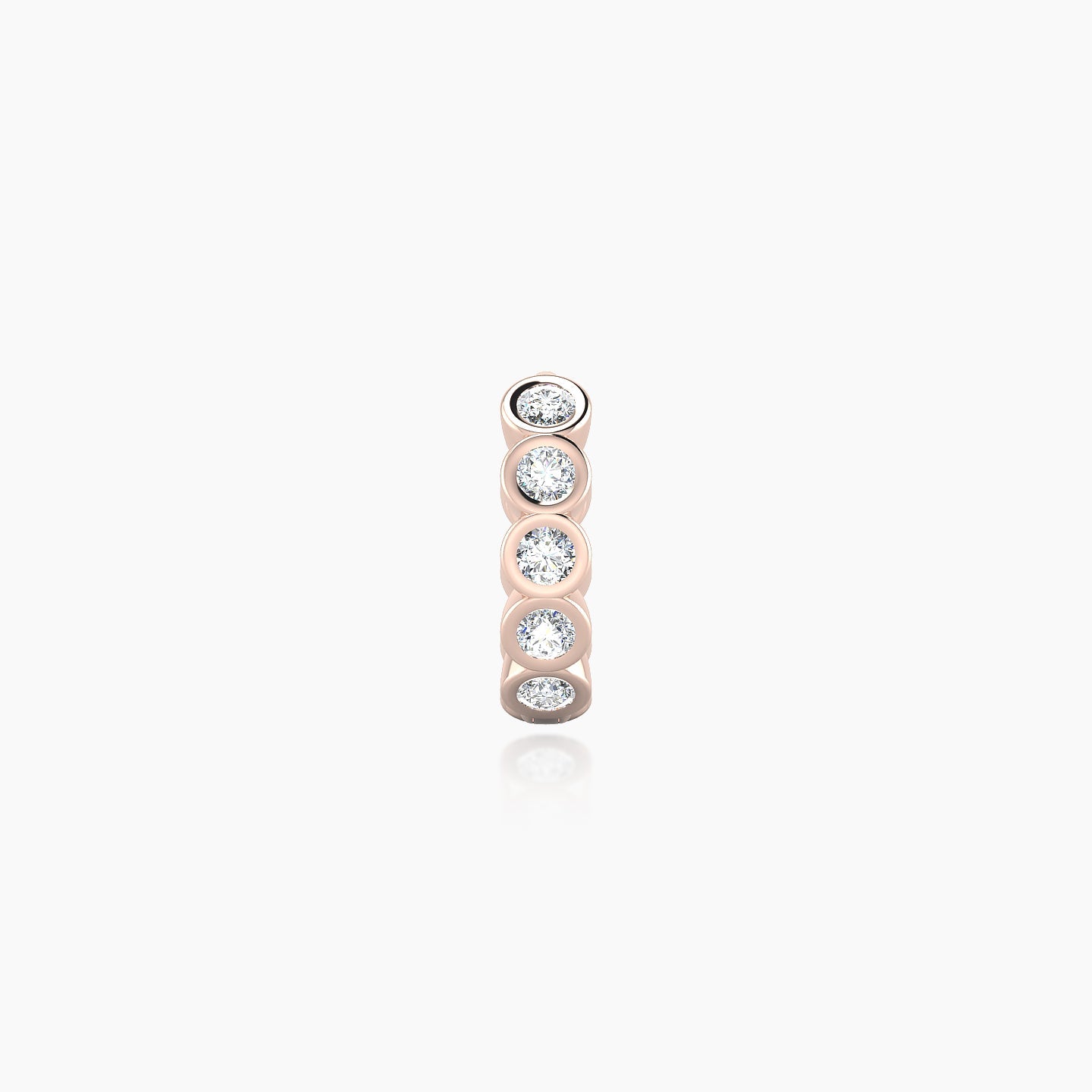 Neith | 18k Rose Gold 6.5 mm Diamond Hoop Piercing