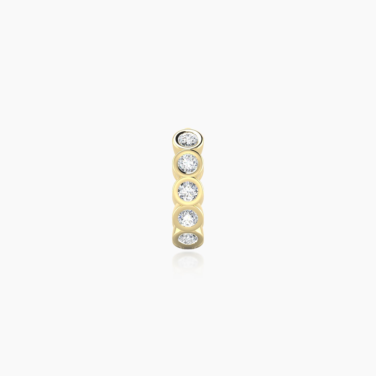 Neith | 18k Yellow Gold 6.5 mm Diamond Hoop Piercing
