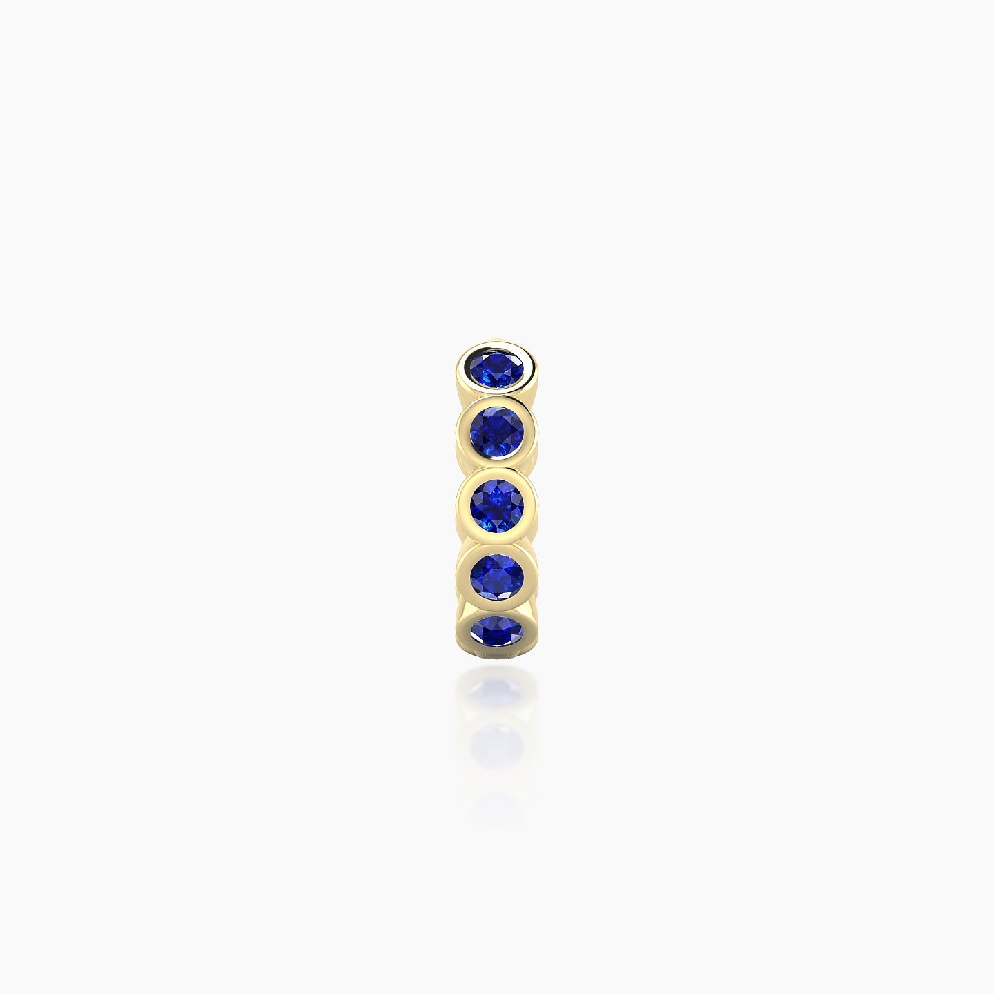 Neith | 18k Yellow Gold 6.5 mm Sapphire Hoop Piercing