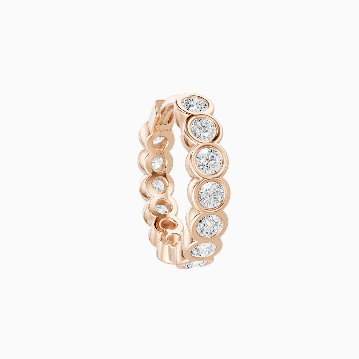 Neith | 18k Rose Gold 8 mm Diamond Hoop Piercing