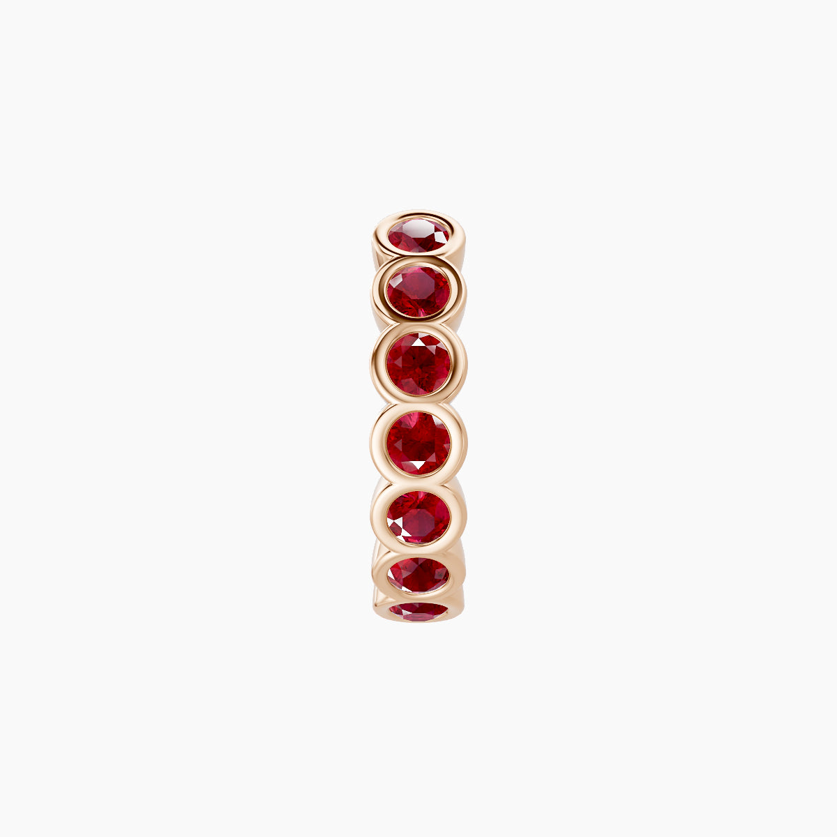 Neith | 18k Rose Gold 8 mm Ruby Hoop Piercing