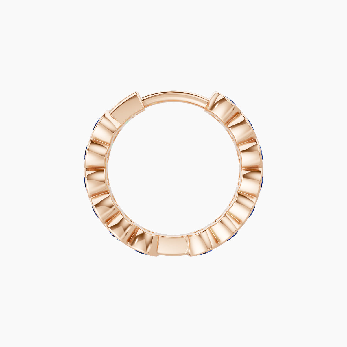 Neith | 18k Rose Gold 8 mm Sapphire Hoop Piercing